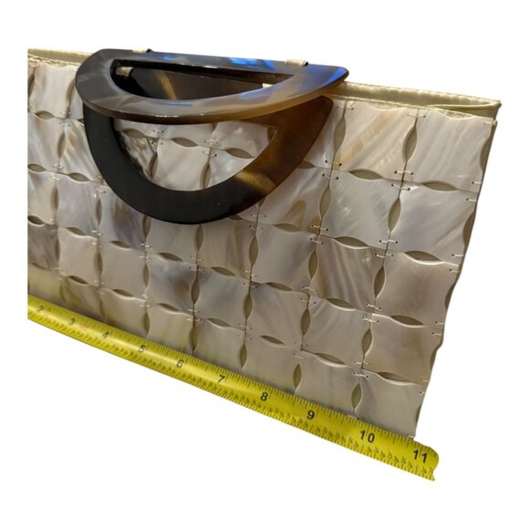 TICO Collection Vintage purse Handmag MOP Mother of Pearl Horn handles handmade - Picture 3 of 11